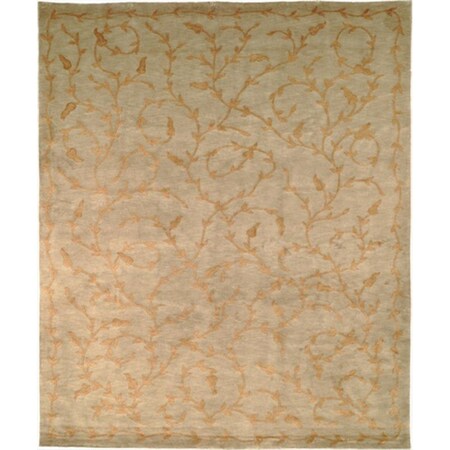 Safavieh 6 x 9 ft. Rectangle Contemporary Tibetan Green and Gold Hand Knotted Rug TB321A-6
